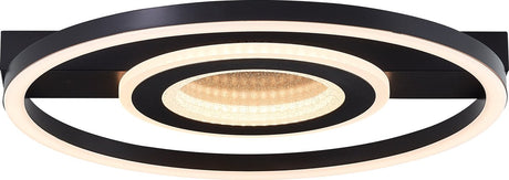 Brilliant queens - plafondlamp - led 26w - 3000k - zwart