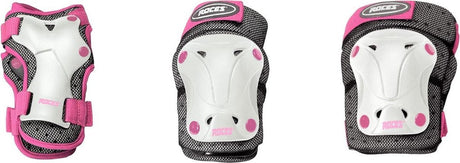 Roces – ventilated skatebescherming 3-pack – kinderbescherming – wit roze – maat m