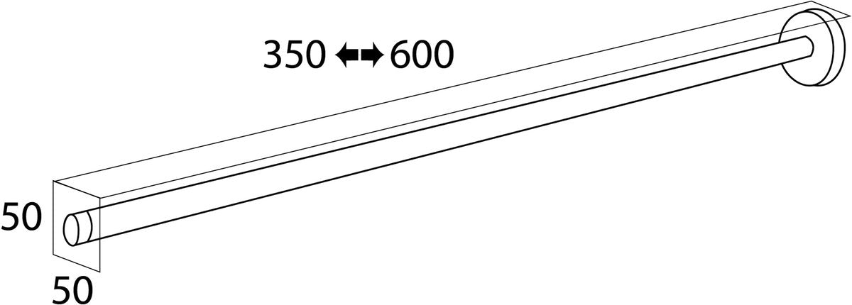 Coram tiger boston - telescopisch handdoekrek - rvs gepolijst