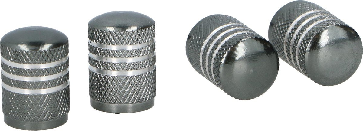 Dunlop ventieldoppen av aluminium zilvergrijs 4 stuks