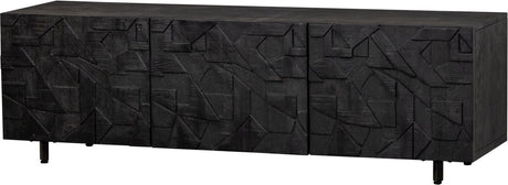 Woood counter tv-meubel - mango - zwart - 50x160x45