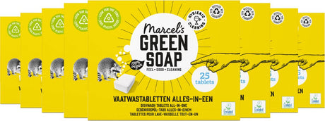 Marcel's green soap vaatwastabletten - 8 x 25 stuks - 200 wasbeurten