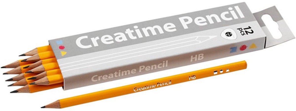 Creativ company potloden hb hardheid - dikte 7 mm, 12st.