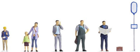 Noch 36246 n bij de bushalte figuren kant-en-klaar model
