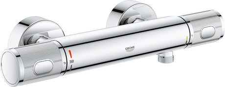 Grohe precision feel thermostatische douchekraan - 12 cm - waterbesparend - met cooltouch technologie - inclusief koppelingen - chroom