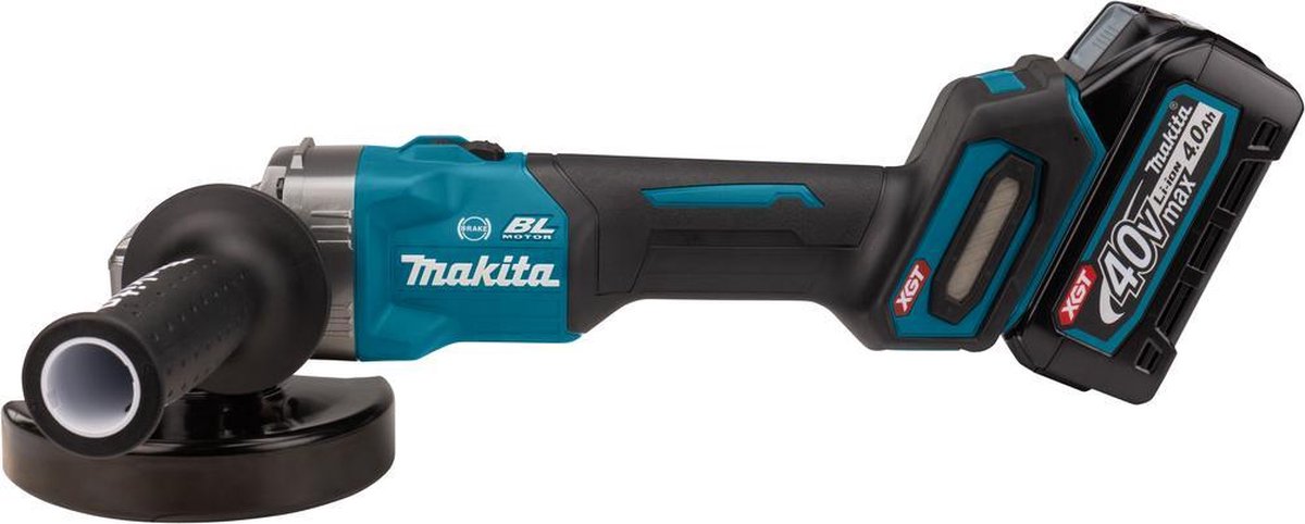 Makita ga005gm201 xgt 40v li-ion accu haakse slijper set (2x 4,0ah) in mbox - 125mm - koolborstelloos