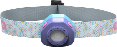 Ledlenser kidled4r paars - hoofdlamp - oplaadbaar - 40 lumen - kindvriendelijk