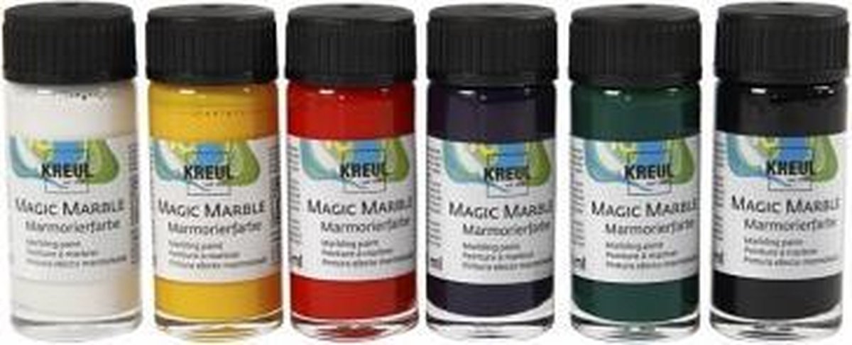 Creativ company magic marble-verf, 6x20ml
