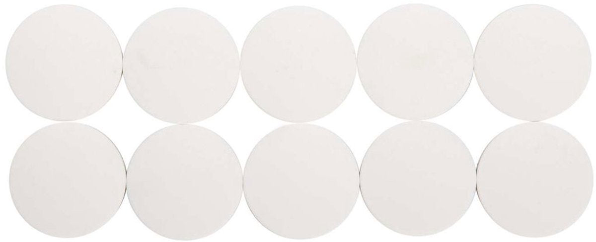 Maul magneet rond 10 stuks 2,5 kg kunststof ferriet bruchsicher erodiert lackiert ø 3.8 x 1.55 cm wit