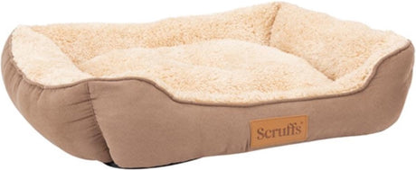 Scruffs cosy - comfortabele zacht gevoerde hondenmand - karamel bruin - large 75 x 60 cm