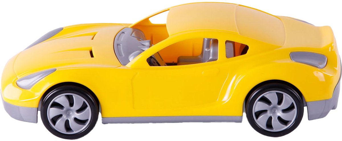 Cavallino raceauto geel, 36cm