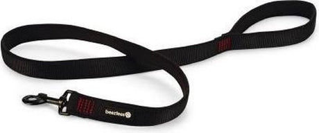 Beeztees parinca premium - hondenriem - nylon - zwart - 120 cm x 25 mm