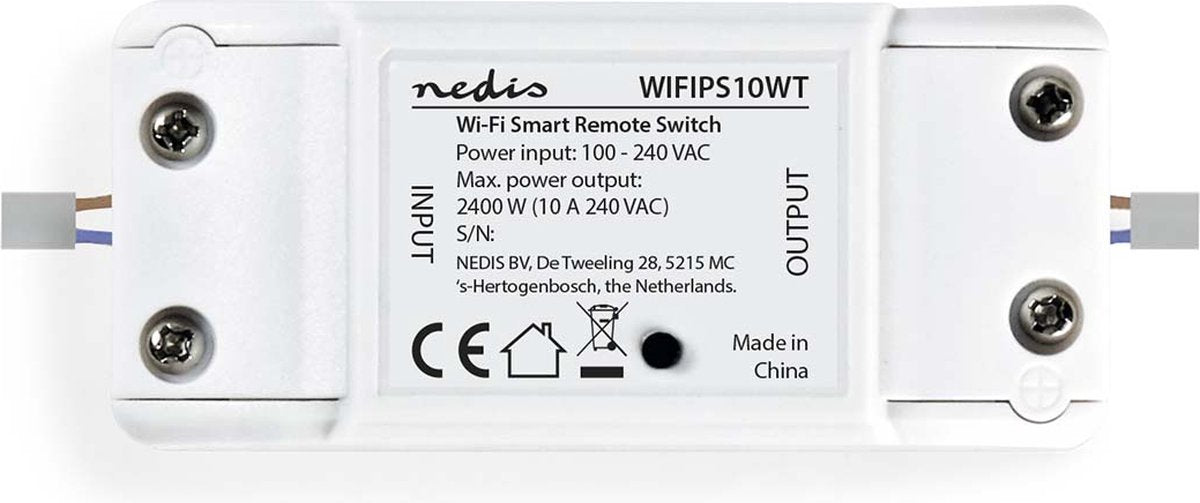 Nedis smartlife inbouwmodule - schakelaar - 2400 w - kroonsteentjes - app beschikbaar voor: android ios