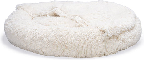 Beeztees yala - hondenmand - pluche - beige - dia. 80 cm