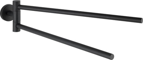 Wenko handdoekhouder met 2 armen bosio rvs zwart mat - handdoekrek - handdoekenrek - handdoekstang