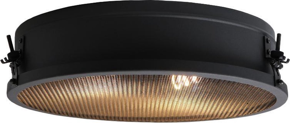 Brilliant zois - plafondlamp - e27 max 2x60w - zwart