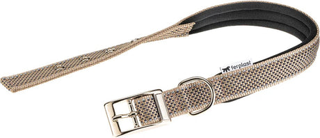 Ferplast daytona deluxe halsband hondenhalsband - zachte voering - bruin - reflecterend - l - breedte: 2,5 cm - nekomtrek: 45 - 53 cm (gelieve alvorens bestellen opmeten)
