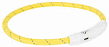 Trixie lichtgevende halsband hond flash usb tpu nylon oranje