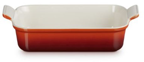 Le creuset ovenschaal 26 cm - 2,4 l - aardewerk - kersenrood - rechthoek