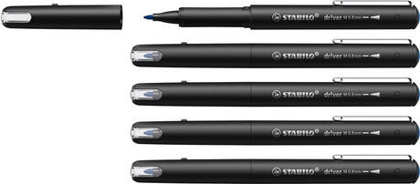 Stabilo dr!ver - premium fineliner - 0.8 mm - blauw - doos 5 stuks