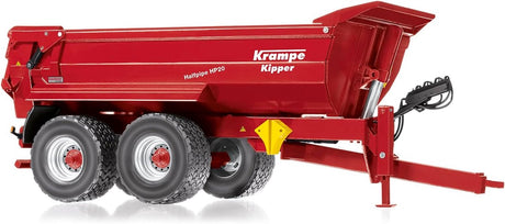 Wiking 077854 krampe tandem halfronde bak halfpipe hp20, model aanhanger, 1:32, vanaf 14 jaar, veel functies, kantelbare bak, achterklep kan open, rood