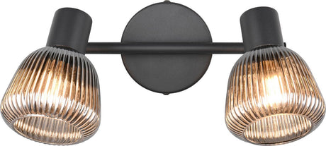 Trio tarifa - spot - zwart mat - excl. 2x e14 4 w - plafondbevestiging