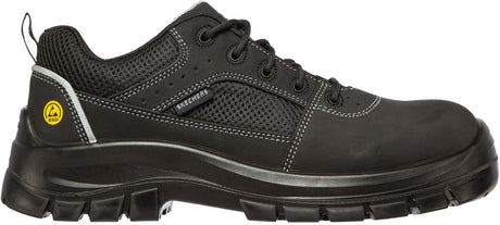 Skechers trophus heren veterschoenen - zwart
