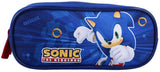 Vadobag sonic etui blauw met 2 vakken - sonic schoolspullen.