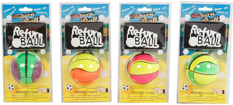 Deonlinedrogist.nl return ball - balletje met elastiek voor pols in neonkleuren - 63mm