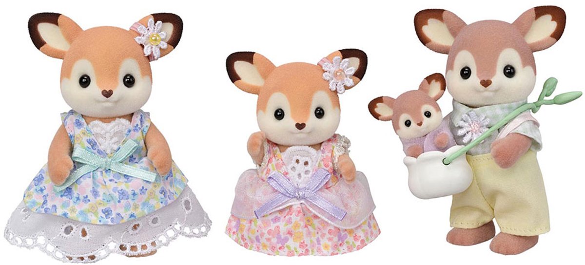 Sylvanian families 5799 familie hert- 4 fluweelzachte speelfiguren