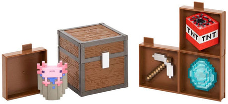Noble collection minecraft loot chest caves 10 cm replica: down-scaled