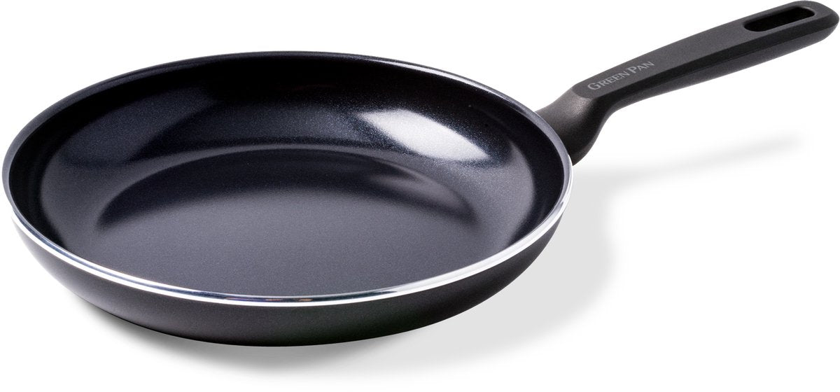 Greenpan memphis koekenpan 24cm - pfas-vrije antikleeflaag – koekenpan inductie - keramische koekenpan – ovenbestendig tot 160°c – koudgrepen - zonder deksel – zwart