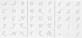 Viva decor letters en cijfers sjablonen 15x21 cm transparant