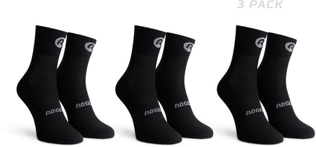 Rogelli core dames en heren 3 pack fietssokken - vochtregulerend - zwart