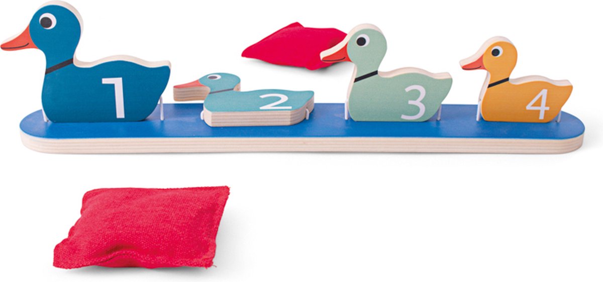 Bs toys bs eendjes op rij - fsc hout - actiespel - werpspel - spelletjes voor kinderen - buiten speelgoed - buitenspel - strandspeelgoed - buiten spellen - tuin speelgoed - houten speelgoed - stvanaf 3 jaar