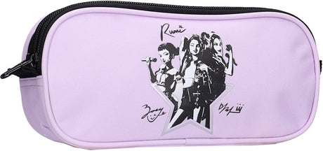 K-pop demon hunters shadow beats etui - 24 x 12 x 6 cm - 2 compartimenten - paars - schooletui