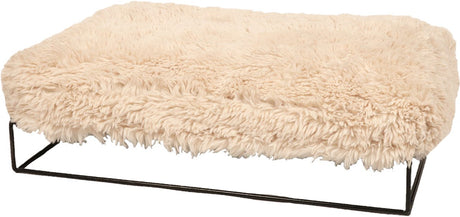 D d home - hond - amy kussen met frame m - 90x65x20cm wit - 227258