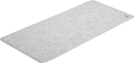 Deltahub ® minimalistische muismat - vilten bureauonderlegger - lichtgrijs 28 x 63 cm - anti-slip - gaming