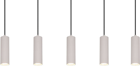 Trio soka - hanglamp - grijs warm - excl. 5x gu10 5 w - plafondbevestiging - in hoogte verstelbaar