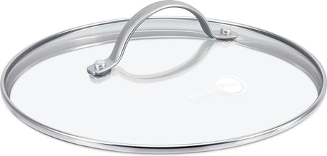 Greenpan universele glazen deksel 30cm - transparant - verhard glas - rvs