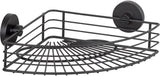 Wenko vacuum-loc hoekrek bari mat zwart 31x22cm - doucherek - douchemand - bevestigen zonder boren