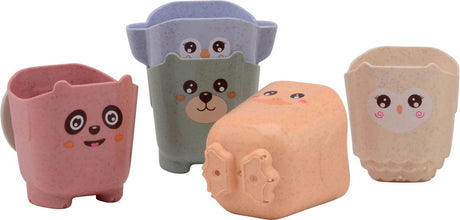 Jouéco happy world bio stapelemmer en badbekers