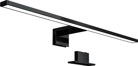 B.k.licht - led spiegellamp - zwart - badkamerlamp - spiegelverlichting - l:60cm - ip44 - 4.000k - 8w led