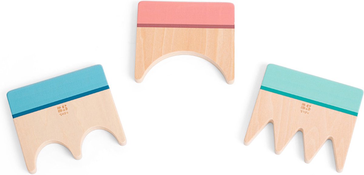 Bs toys zandpatroon kammen - peuter buitenspeelgoed - fsc hout - geschikt vanaf 18 maanden