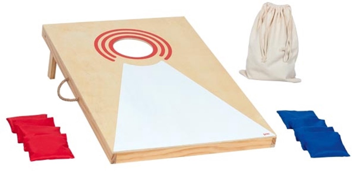 Goki werpspel - cornhole - 55x90x9cm - 8 werpzakjes - 5 jaar