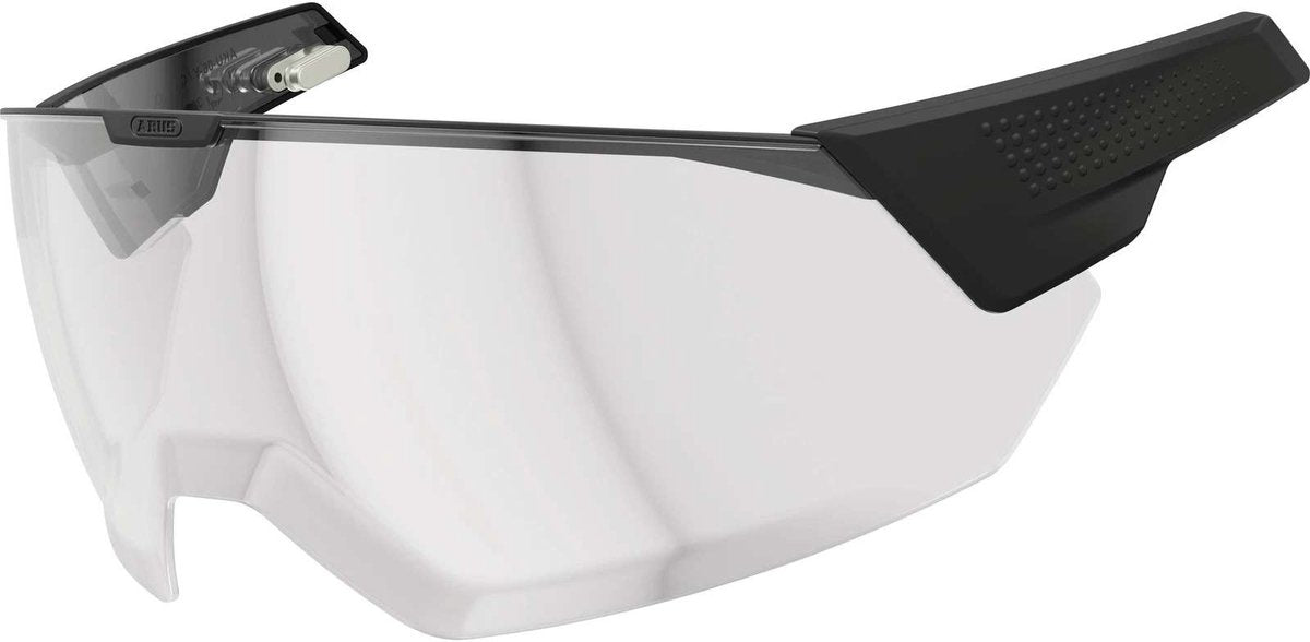 Abus magneticvisor voor de fietshelm hyp-e - en de varianten ace en bl.ace - magnetisch helmvizier beschermt tegen weer en wind - fietshelmaccessoire - maat s m, clear