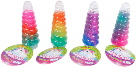 Van manen veenendaal bv unicorn hoorn met slijm mulitkleur 13,5cm