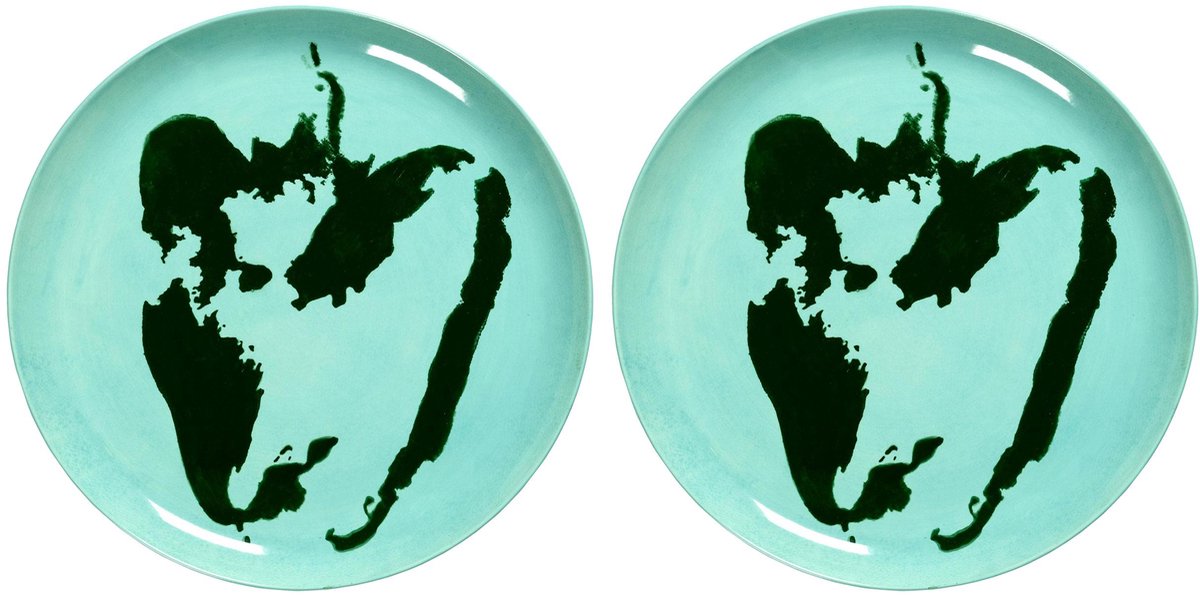 Serax - ottolenghi feast - bord l - azurblauw groen - 26 ø - 2 stuks