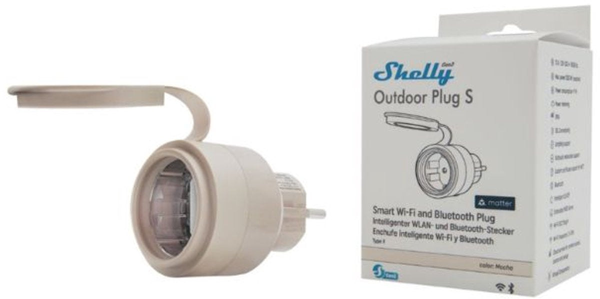 Shelly outdoor plug s gen3 - mocha