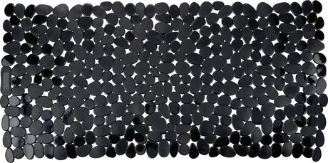 Wenko anti-slip badmat paradise 71x36cm zwart - antislipmat voor bad - met zuignappen
